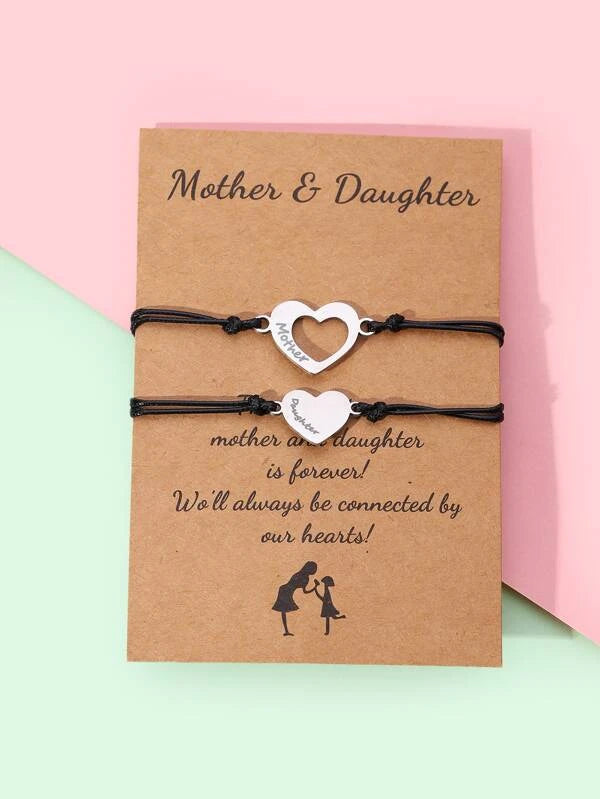 Girls Heart Decor Bracelet - 2pc