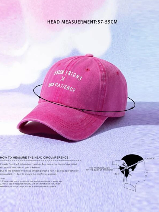 Women Letter Embroidered Adjustable Fashion Baseball Cap