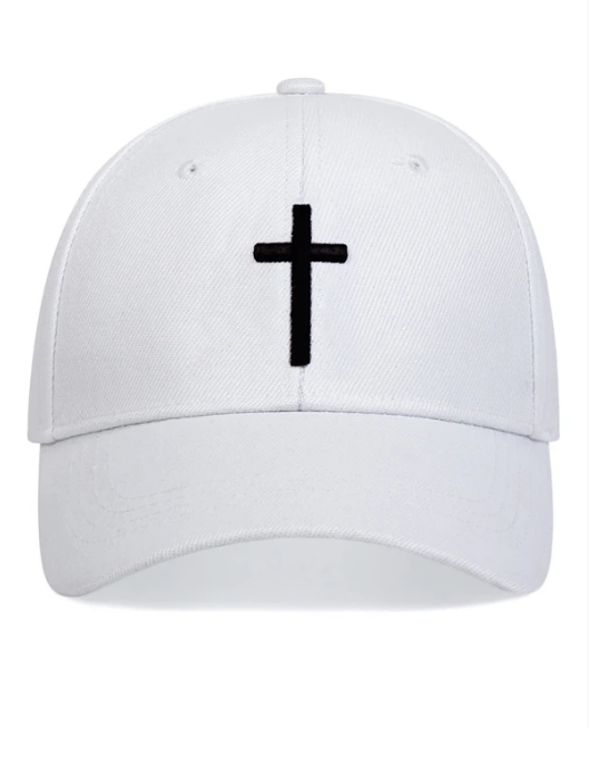 Men Cross Embroidered Baseball Cap