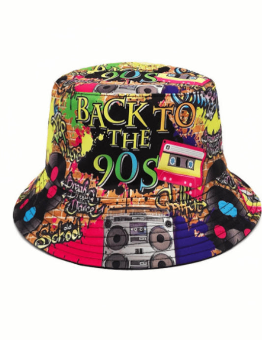 Retro Nostalgic 90s Hip-Hop Bucket Hat