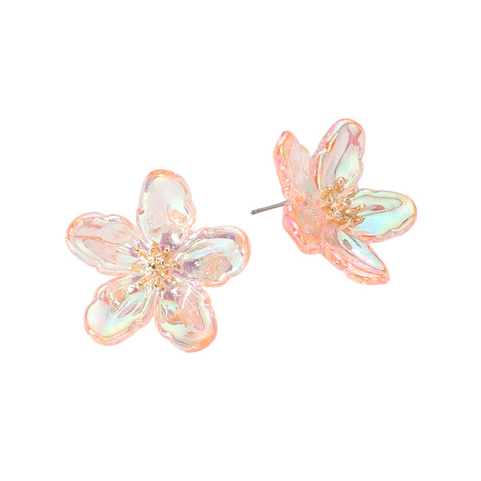 Iridescent Floral Earrings