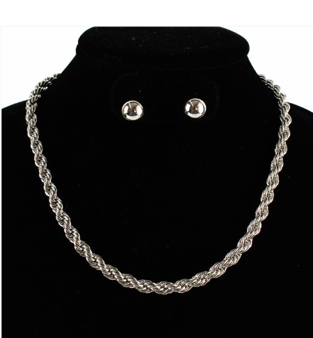 Fashion Metal Rope Chain Necklace Set