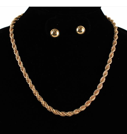 Fashion Metal Rope Chain Necklace Set