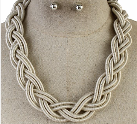 Braid Cord Necklace Set