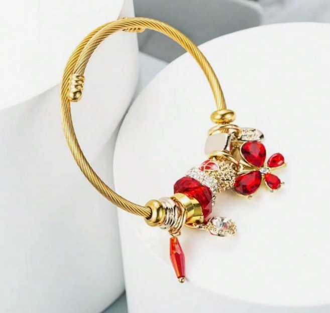 Butterfly Bangle - Red