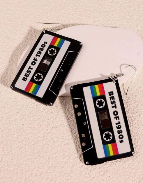 Cassette Tape Drop Earrings