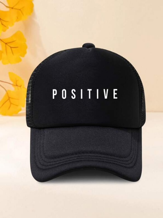 Positive - Men Letter Graphic Trucker Hat