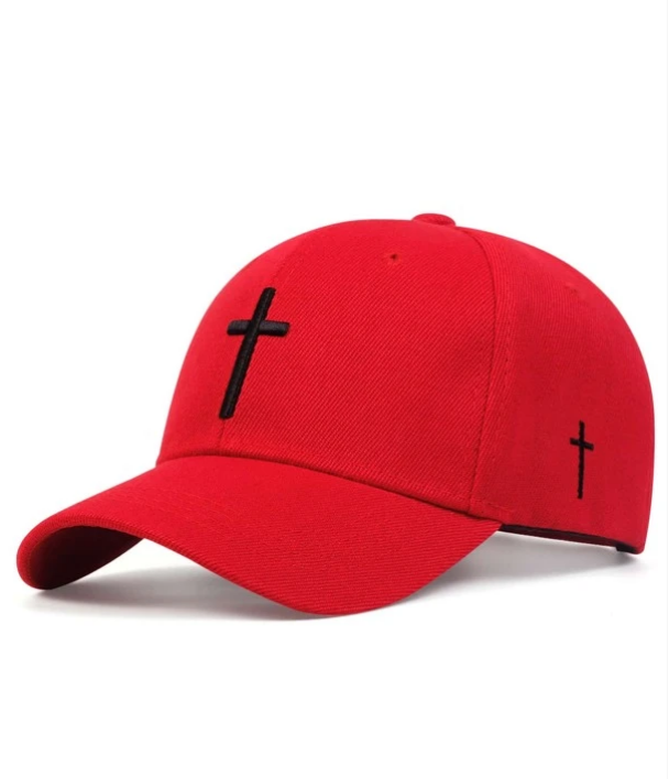 Men Cross Embroidered Baseball Cap