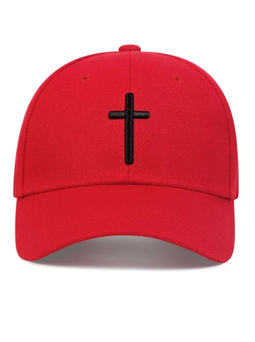 Men Cross Embroidered Baseball Cap