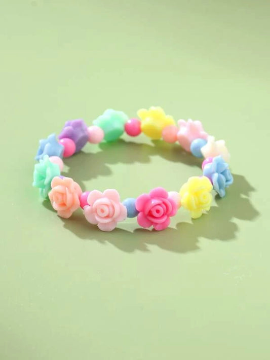 Girls Flower Decor Bracelet