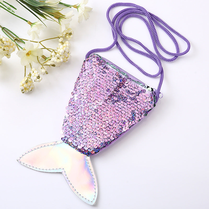 Kids Fashion Mini Sequin Mermaid Messenger Bag